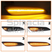 Smerovka bočná LED pravá+ľavá dymová dynamická Fiat Tipo, 60620142 a