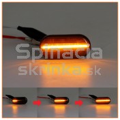 Smerovka bočná LED pravá+ľavá dymová dynamická Renault Kangoo, 9161036 a