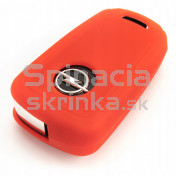 Silikonový obal, púzdro kľúča, červený pre Opel Meriva B 3-tlačidlový a