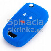 Silikonový obal, púzdro kľúča, modrý pre Opel Meriva B 3-tlačidlový
