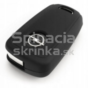 Silikonový obal, púzdro kľúča, čierny pre Opel Meriva B 3-tlačidlový a