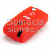 Silikonový obal, púzdro kľúča, červený pre Citroen C2