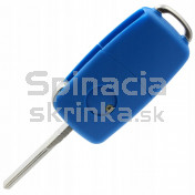 Obal kľúča, holokľúč pre VW Caddy III, trojtlačítkový, modrý a