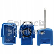 Obal kľúča, holokľúč pre Seat Alhambra, trojtlačítkový, modrý b