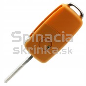 Obal kľúča, holokľúč pre VW T5, trojtlačítkový, žltý a