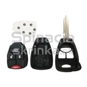 Obal kľúča, holokľúč pre Jeep Commander, 4-tlačítkový b