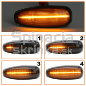 Smerovka bočná LED pravá+ľavá dymová dynamická Hyundai i30, 07-11 a