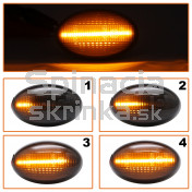 Smerovka bočná LED pravá+ľavá dymová dynamická Smart Cabrio 450, 00-04 a