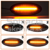 Smerovka bočná LED pravá+ľavá dymová dynamická Nissan Note, 06-12 a
