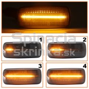 Smerovka bočná LED pravá+ľavá dymová dynamická Audi A4 B5, 94-01 a