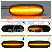 Smerovka bočná LED pravá+ľavá dymová dynamická Citroen Nemo 1612811180 a