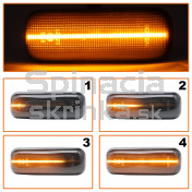 Smerovka bočná LED pravá+ľavá dymová dynamická Mercedes ML-Trieda 98-05 a