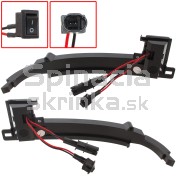 Smerovka do spätného zrkadla dynamická dymová LED ľavá + pravá Audi A5 8T 8K0949101 b