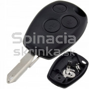 Obal kľúča, holokľúč pre Renault Clio, 3-tlačítkový, čierny a