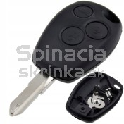 Obal kľúča, holokľúč pre Renault Modus, 3-tlačítkový, čierny a