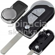 Obal kľúča, holokľúč pre Citroen DS3, dvojtlačítkový 09-16