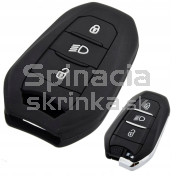Silikonový obal, púzdro kľúča, čierny pre Citroen C3, Spacetourer, C4, DS5 a
