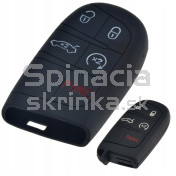 Silikonový obal, púzdro kľúča, čierny Fiat a