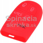 Silikonový obal, púzdro kľúča, červený Fiat