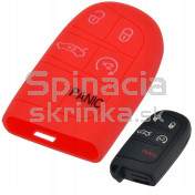 Silikonový obal, púzdro kľúča, červený Fiat a