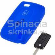Silikonový obal, púzdro kľúča, modrý pre Peugeot a