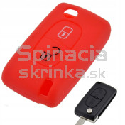 Silikonový obal, púzdro kľúča, červený pre Citroen a
