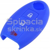 Silikonový obal, púzdro kľúča pre Nissan Note Juke Micra Cube X-Trail Murano Qashqai modrý