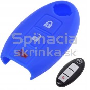 Silikonový obal, púzdro kľúča pre Nissan Note Juke Micra Cube X-Trail Murano Qashqai modrý a