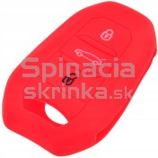 Silikonový obal, puzdro kľúča pre Peugeot 308 508 3008 5008 červený