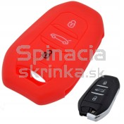Silikonový obal, puzdro kľúča pre Peugeot 308 508 3008 5008 červený a