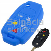 Silikonový obal, puzdro kľúča pre Volvo XC70 XC90 V70 V50 S80 S60 S40 C30 C70 modrý a