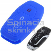 Silikonový obal, puzdro kľúča pre Ford B-Max C-Max S-Max Fiesta Focus Kuga Galaxy Mondeo Edge Mustang Fusion F-150 modrý a