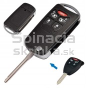 Obal kľúča, holokľúč pre Dodge 5-tlačidla Hrot: CY24 a