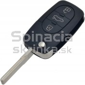 Obal kľúča, holokľúč pre Audi A6 RS6 TT 3-tlačítkový, čierny s elektronikou 02-06