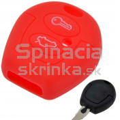 Silikonový obal, púzdro kľúča, červený pre ŠKODA a